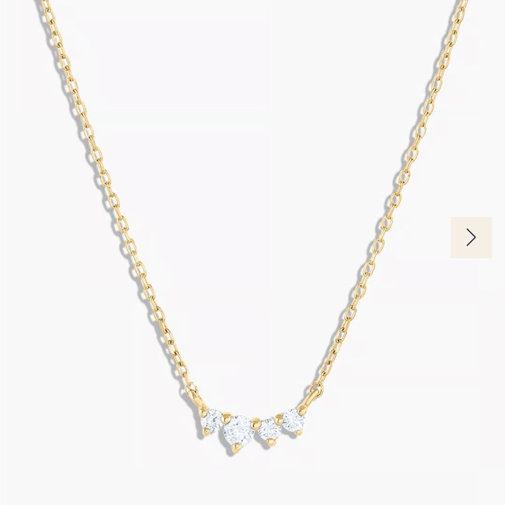Gorjana cluster diamond necklace 14k gold